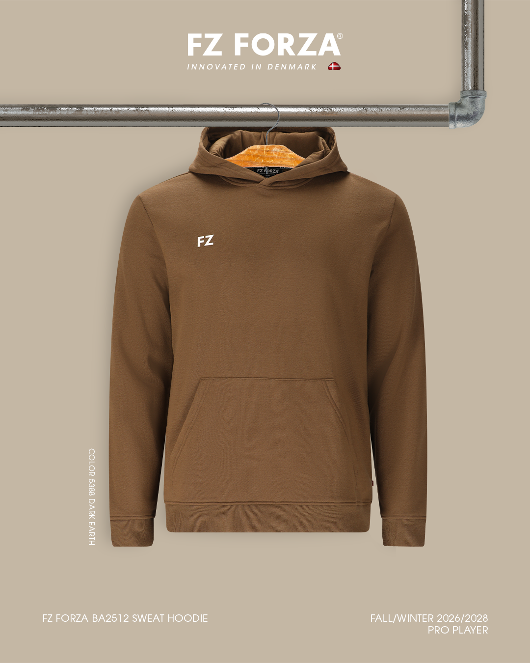 FZ FORZA BA2608 U Recycled Hoody  Dark Earth